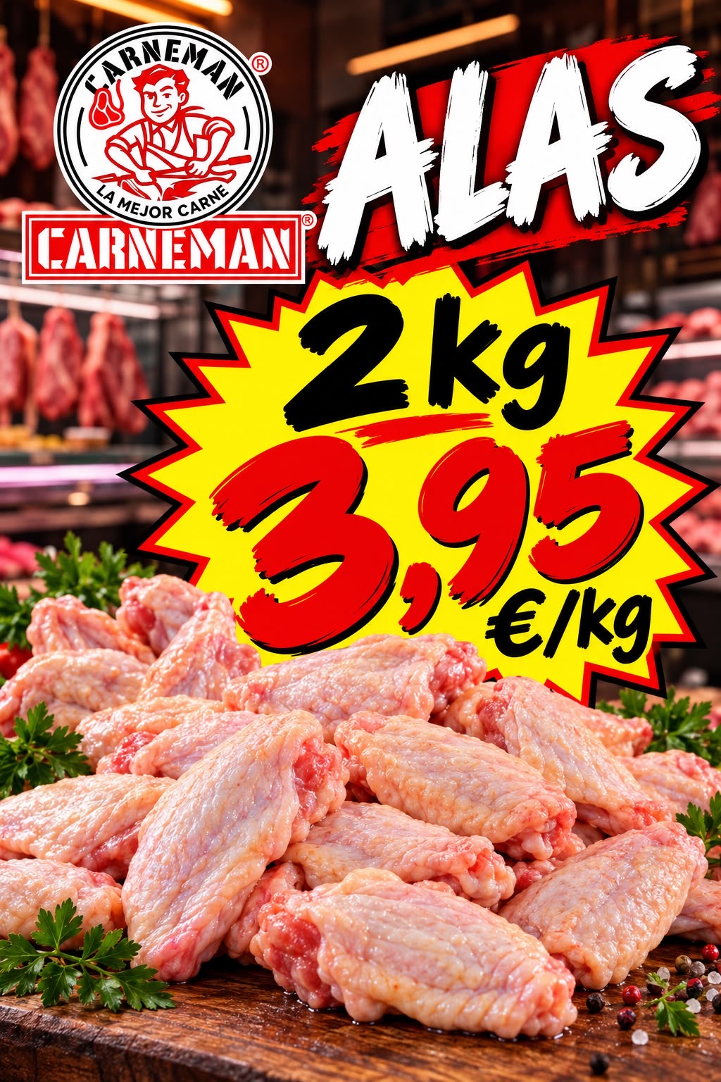 Una oferta de alas de pollo